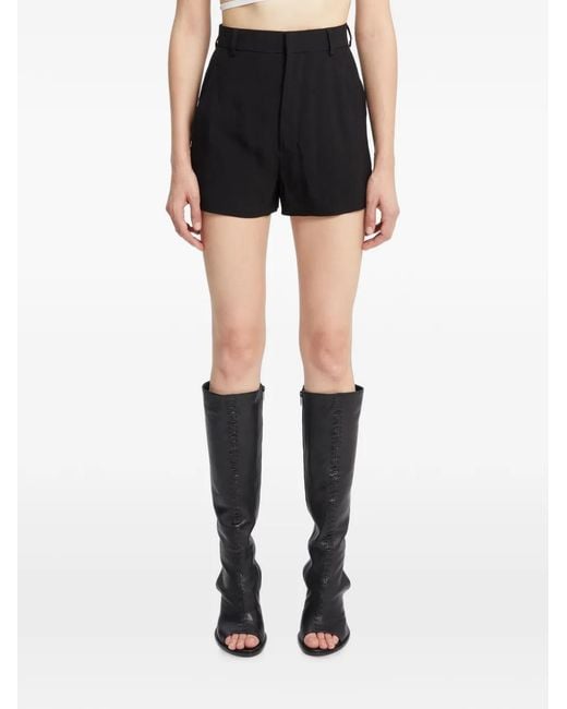 Ann Demeulemeester Black Stine High-Waisted Tailored Shorts