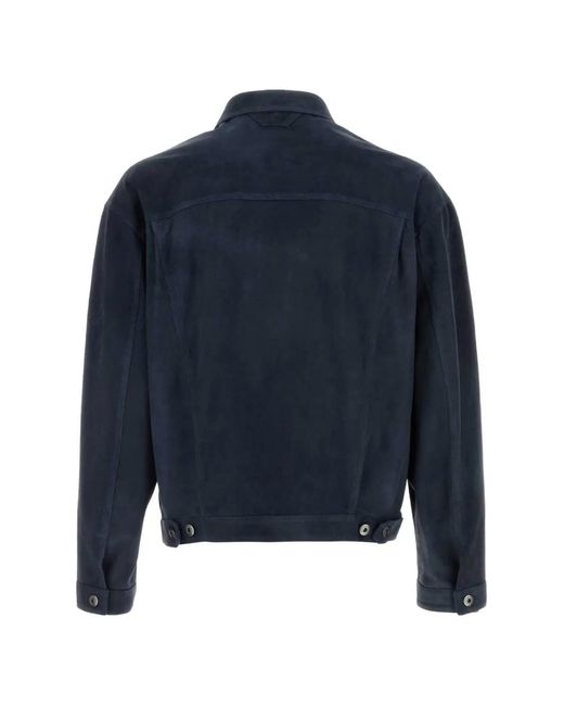 SANTORO Blue Suede Jacket for men