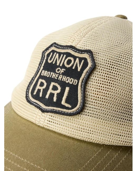 RRL Metallic Logo-Patch Mesh Cap for men