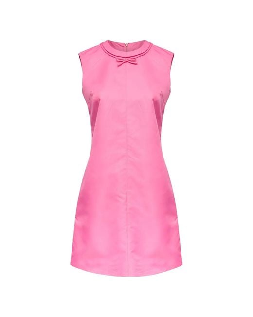 MM6 by Maison Margiela Pink Bow Detail Mini Dress