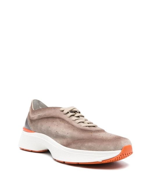 Santoni Brown Bounce Sneakers for men