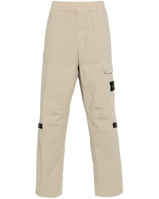 Stone Island Natural Compass-badge Cargo Trousers for men