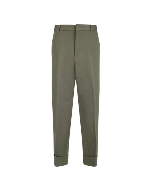 PT Torino Green Cuffed Trousers for men
