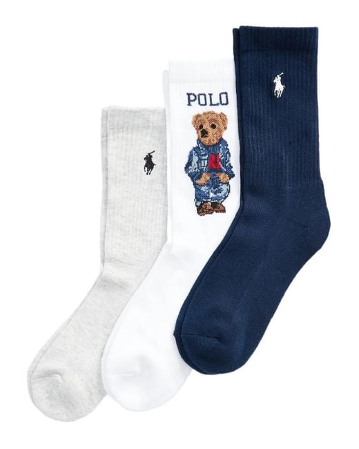 Polo Ralph Lauren リブニット靴下 セット Blue