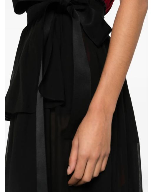 Lanvin Black Tiered-Bow Trousers