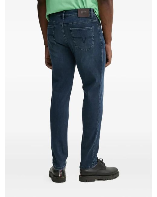 Joop! Blue Belt-Loops Back-Patch Jeans for men