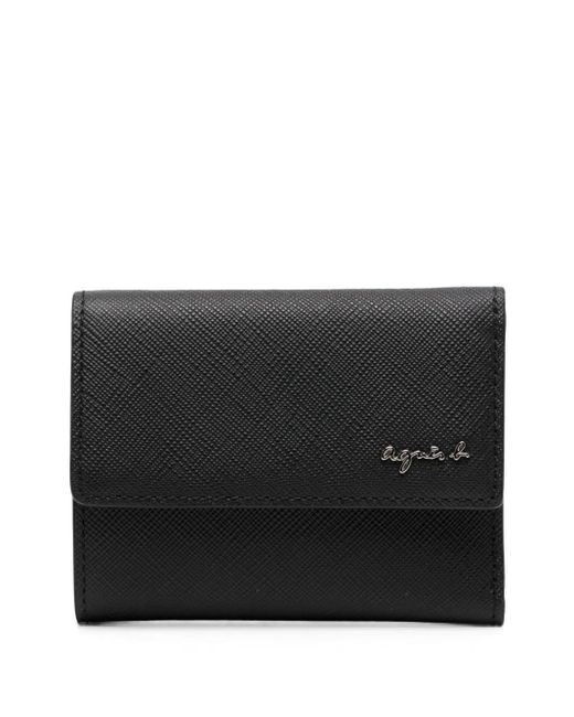 Agnes B. Black Leather Wallet for men