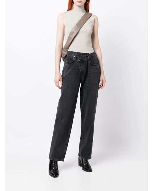 Agolde Blue Crossover Straight-Leg Jeans