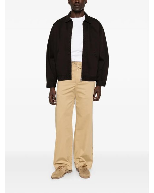 Fiorucci White Drawstring Buttoned Trousers for men