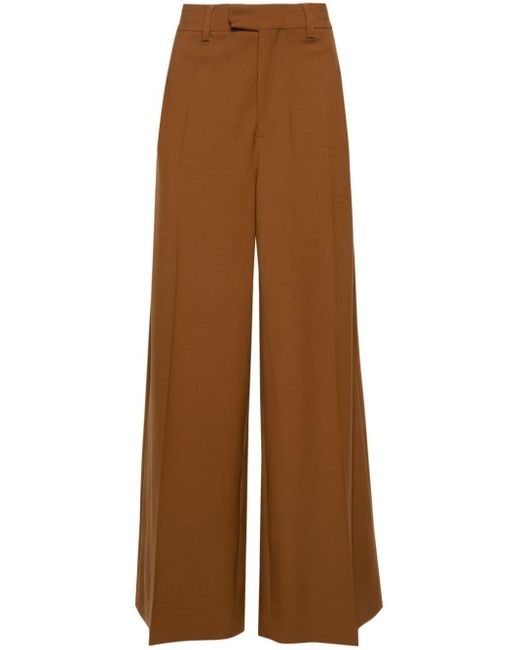 Vetements Brown Pressed-crease Wide-leg Trousers