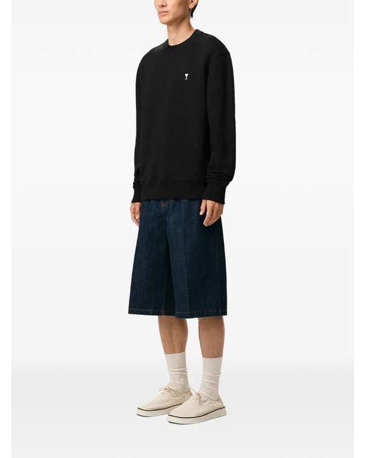 AMI Black Ami De Coeur Sweatshirt for men