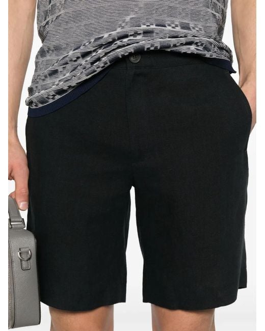 メンズ Sandro リネン バミューダショーツ Black