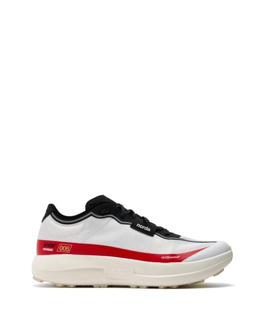 Norda White Panelled Sneakers for men