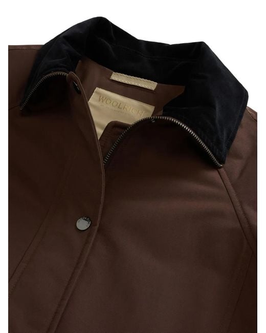 Woolrich Brown Single-Breasted Coat