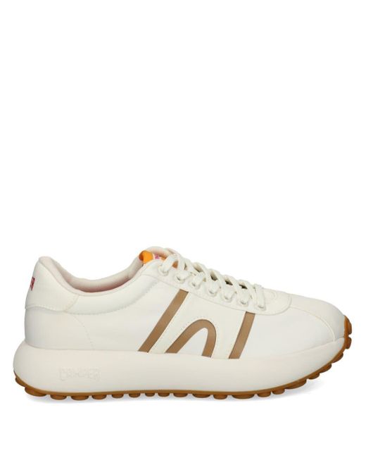 Camper White Panelled Lace-up Sneakers for men