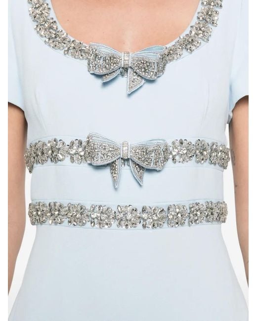 Self-Portrait White Embellished Maxi Dress