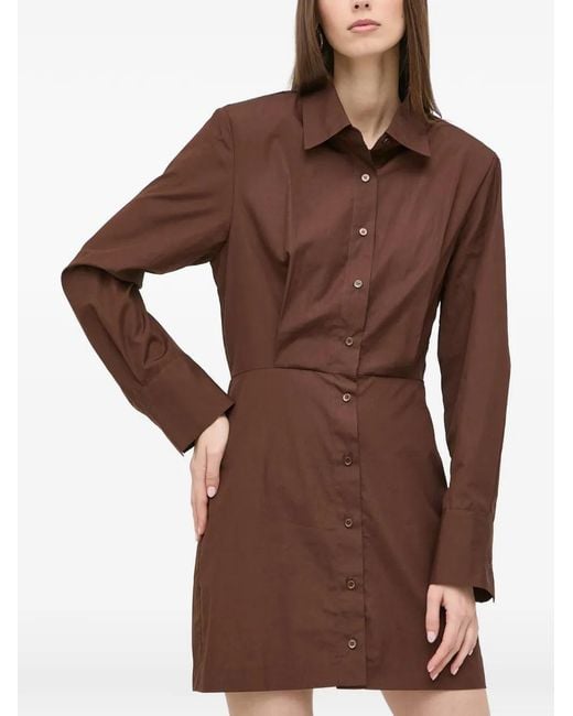 Miss Sixty Brown Long-Sleeve Mini Dress