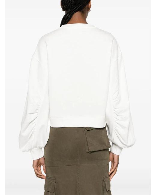 Pinko White Cities Sweatshirt, Cloud
