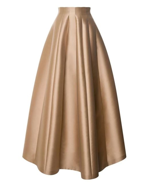 Alberta Ferretti Brown Satin Skirt
