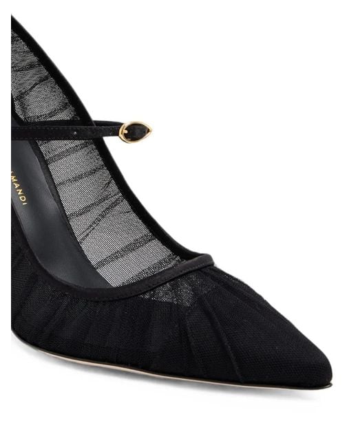 JENNIFER CHAMANDI Black Lorenzo Mesh-Panelled Pumps