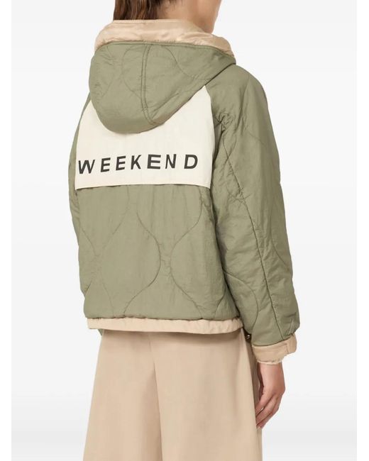 Weekend by Maxmara Natural Hooded Quilted Jacket