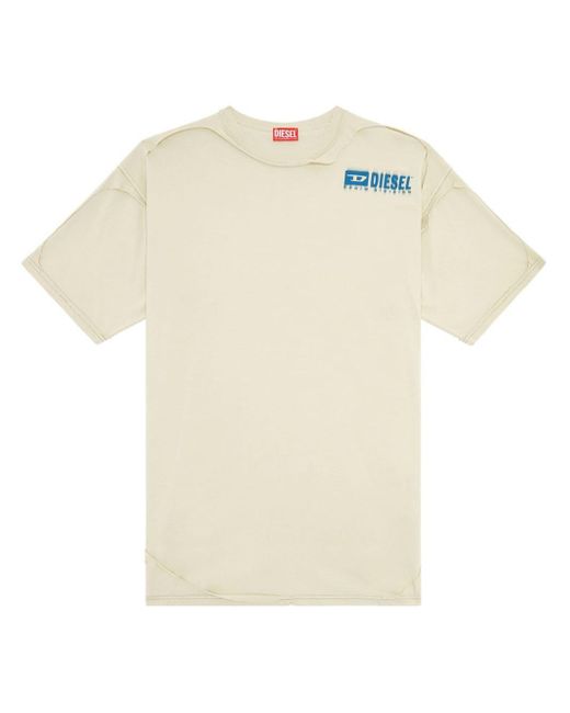 DIESEL White T-boxt-dbl Logo-print T-shirt for men