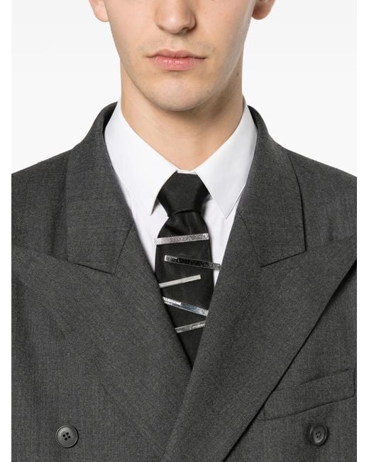 MEDEA Gray Trapezoid Asymmetrical Blazer for men