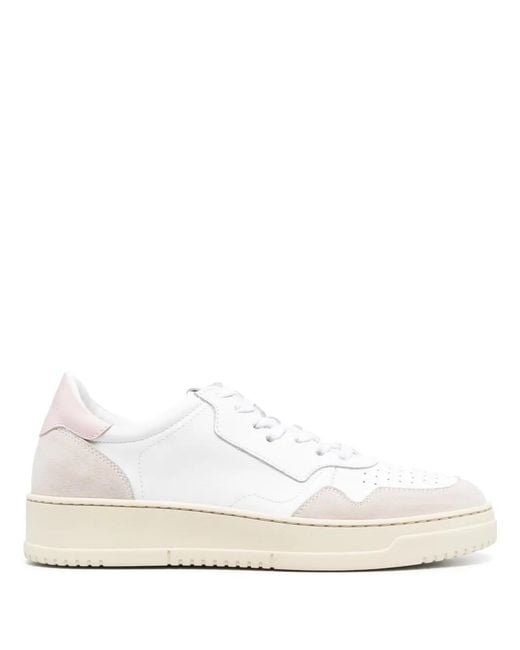 Scarosso White Alexia Low-Top Leather Sneakers