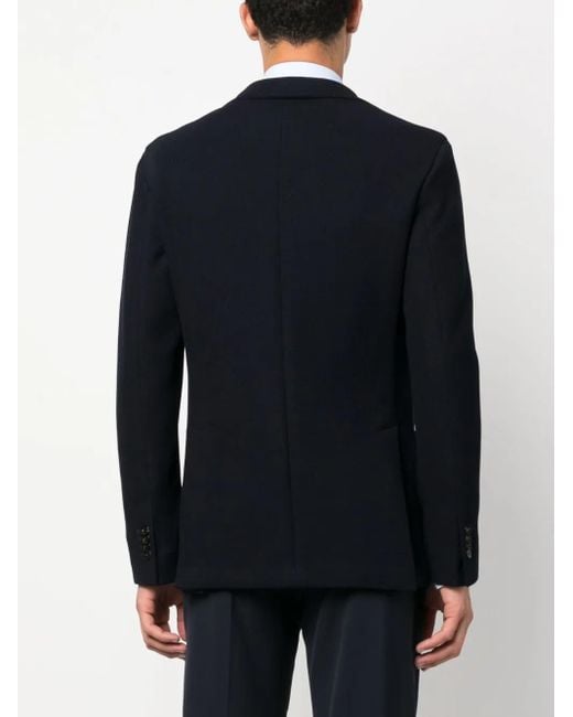 Boglioli Blue Single-Breasted Wool Blazer for men