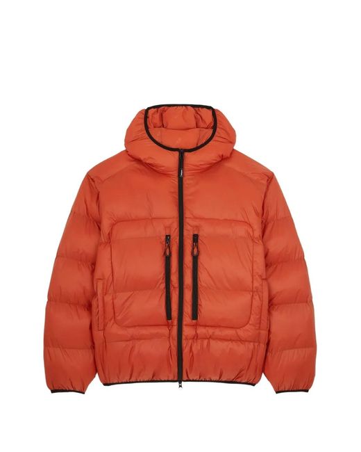 Iuter Orange Storm Hooded Puff Jacket for men