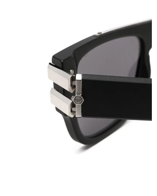 Philipp Plein Black Square-Frame Sunglasses for men