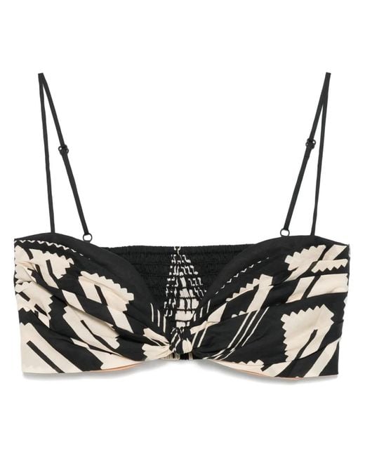 Johanna Ortiz Black Nudos Del Mar Top