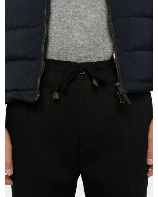 Incotex Black Drawstring Trousers for men
