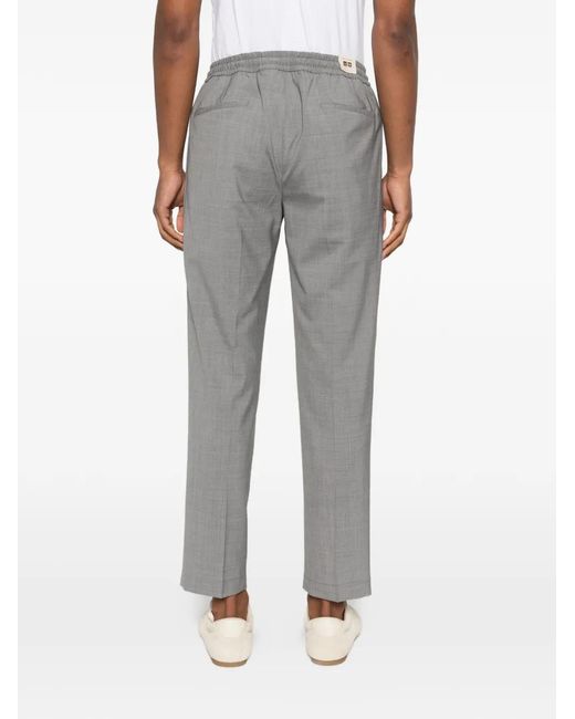 Briglia 1949 Gray Drawstring-Waistband Trousers for men