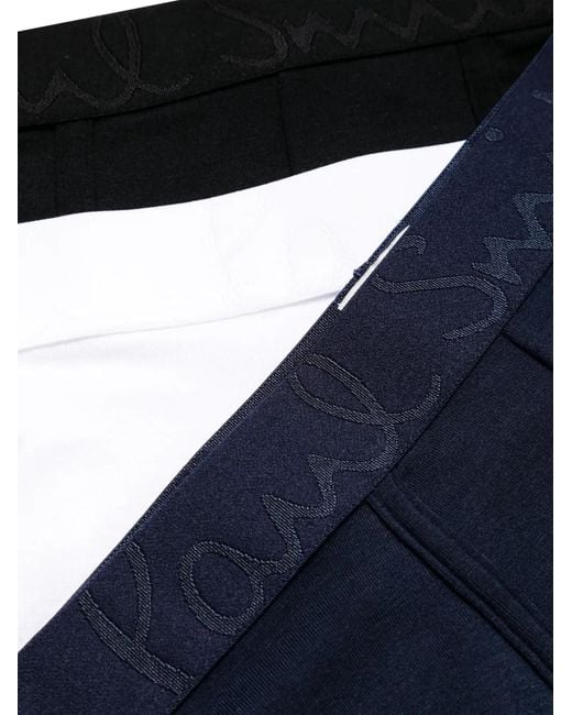Paul Smith Blue Logo-Waistband Briefs (Pack Of Three) for men