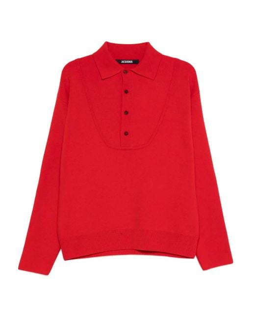 Jacquemus Trui Met Knopen En Polokraag in het Red
