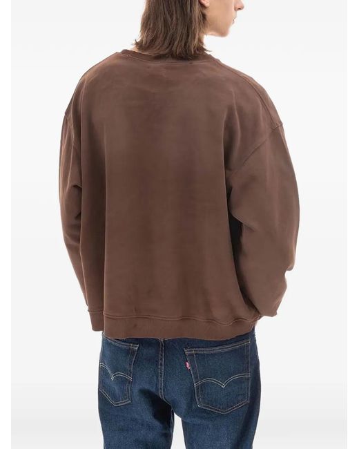 Guess Brown Crew-Neck Sweatshirt