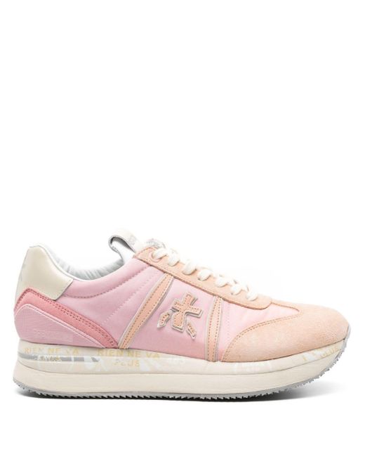 Premiata Pink Conny 6673 Panelled Sneakers