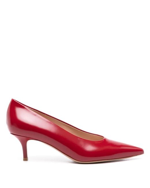 Gianvito Rossi Robbie 55 Mm Leren Pumps in het Red
