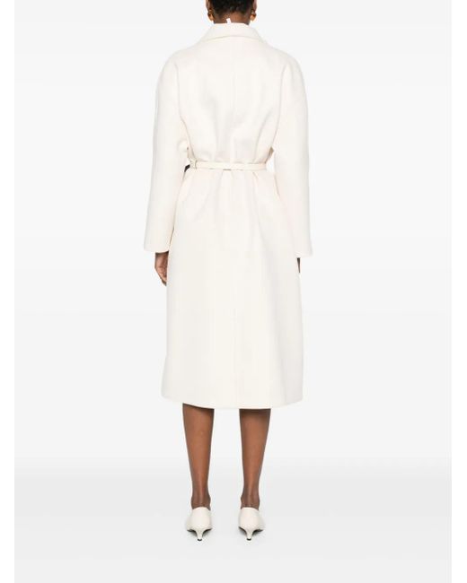 Imperial Natural Belted Double-Breasted Coat