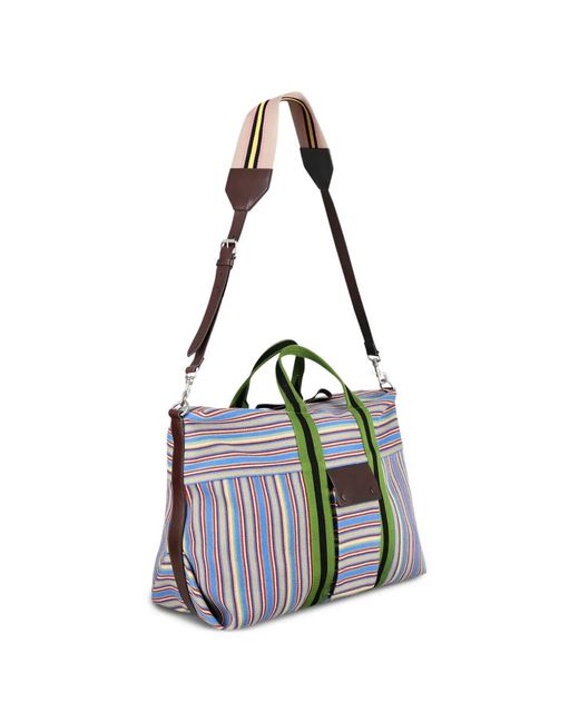 Dries Van Noten Green Large Canvas Tote Bag for men