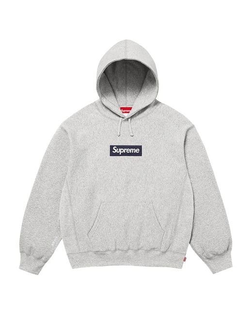 Supreme Box Logo Hoodie in White for Men | Lyst