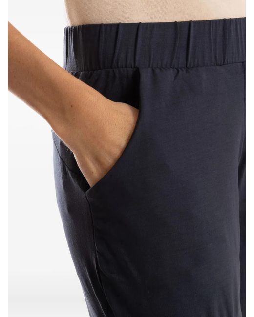 Lygia & Nanny Blue Elasticated-Waistline Pull-On Trousers