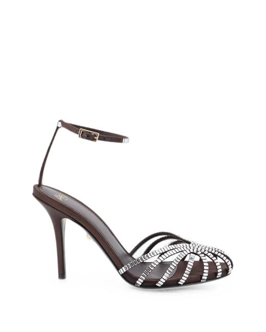 ALEVI White Penelope Crystal-Embellished Sandals