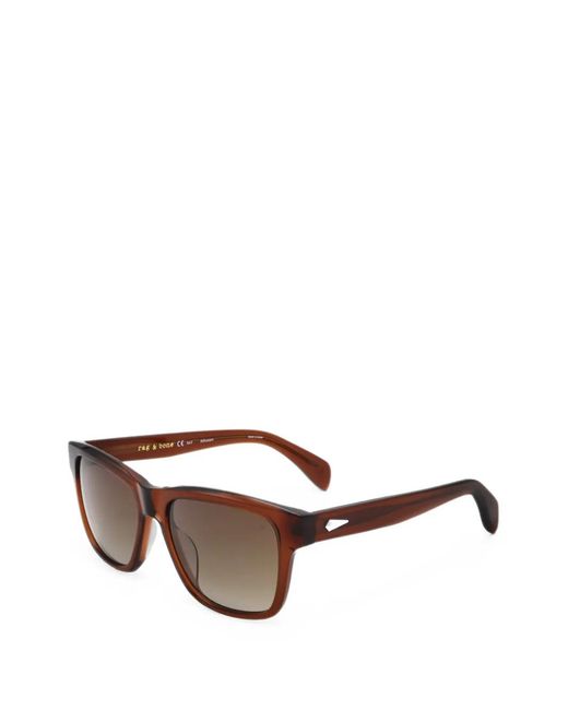 Rag & Bone Brown Square-Frame Sunglasses for men