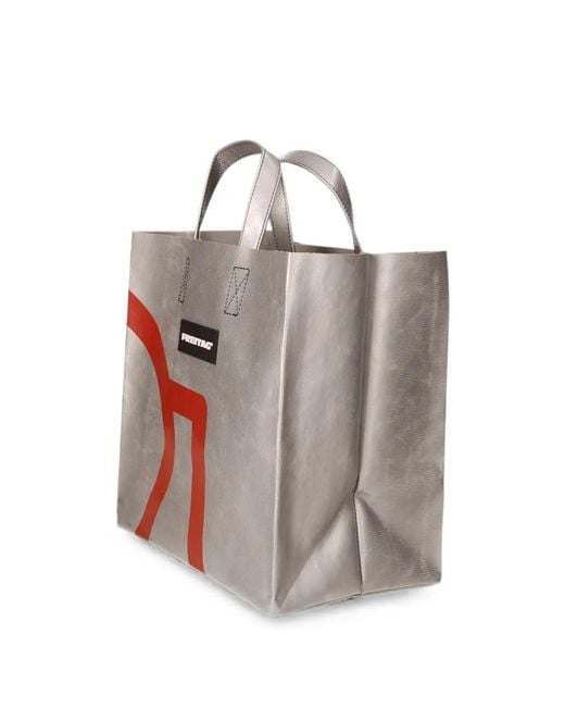 Freitag Gray Sonny Logo-Patch Tote Bag for men