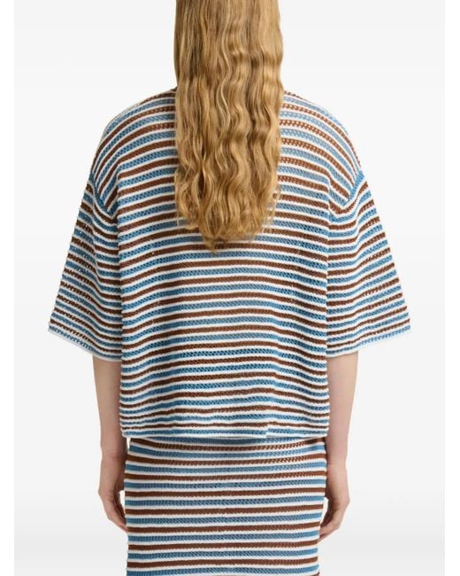 Marni Blue Cotton Knit Cardigan