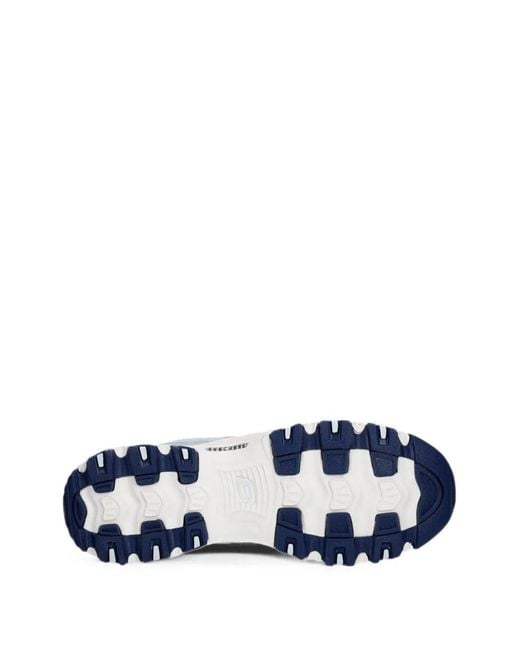Skechers White D'Lites Chunky-Sole Sneakers