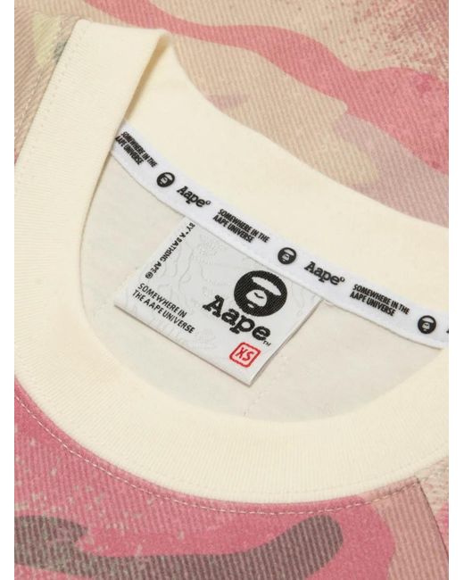 Aape By A Bathing Ape Pink T-Shirt Brodé
