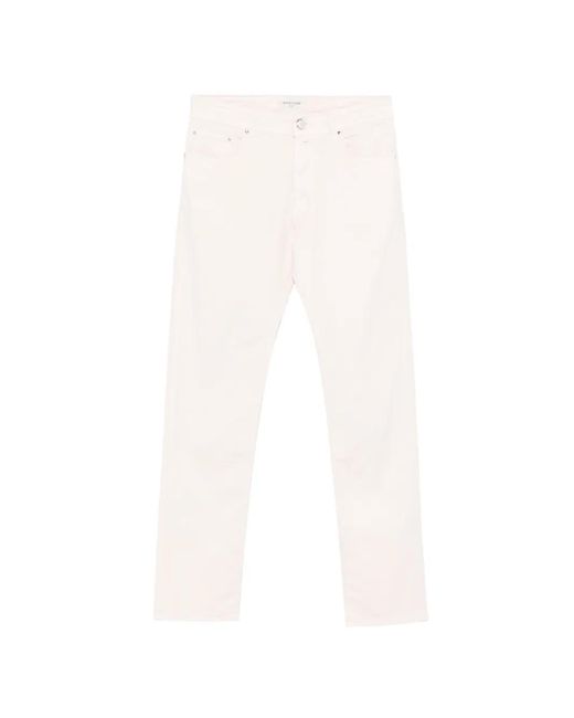Jacob Cohen White Bard Trousers for men